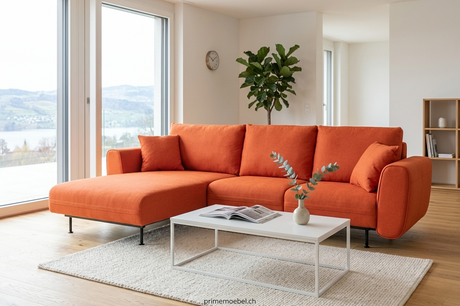 Loris Ecksofa L 290x165cm orange