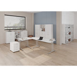 Büro-Schreibtisch Akzent, C-Fuss Gestell,Hx BxT 740 x 1.800 x 800 mm, grau - Prime Möbel