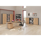 Büro-Schreibtisch Akzent, C-Fuss Gestell,Hx BxT 740 x 1.600 x 600 mm, ahorn - Prime Möbel