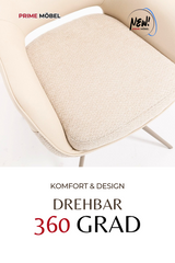 Hermann Armelehnstuhl 360 Grad Drehbar beige