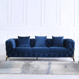 Bellagio 3-Sitzer Sofa  – Premium Chesterfield blau Italy Desgin