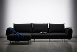 Loris Ecksofa R 290x165cm schwarz