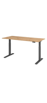 Red Line Sitz-Steh-Schreibtisch el.180x80cm Asteiche/Gestell antrazith - Prime Möbel