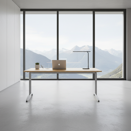 Büro-Schreibtisch Akzent, C-Fuss Gestell,Hx BxT 740 x 1.600 x 600 mm, ahorn - Prime Möbel