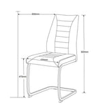 NEVIA – Komfort Freischwinger Stuhl hellgrau 43x60x92cm