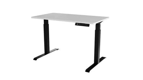 Högger&Stand -Schreibtisch, weiße Tischplatte +schwarze Beine